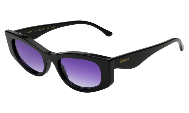Alexa Sunglasses Side Profile in Black / Purple Flat Gradient