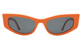 Front view of Alexa Sunglasses in Aperol/Grey Flat