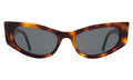 Front view of Alexa Sunglasses in Havana/Grey Flat