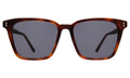 Front view of Asheville Sunglasses in Havana/Grey