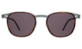 Front view of Astor Titanium Sunglasses in Havana/Matte Gunmetal/Grey