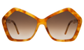 Front view of Barbra 55 Sunglasses in Amber/Brown Flat Gradient