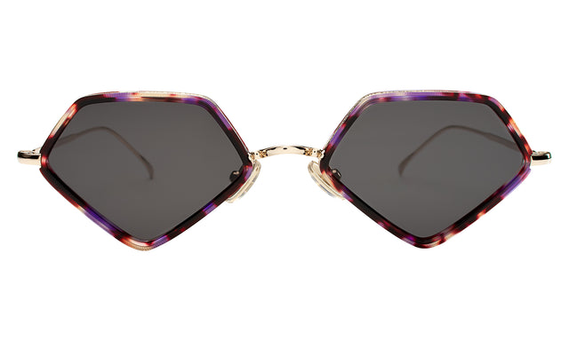 Beak Ace 53 Sunglasses in Berry Tortoise/Gold with Grey Flat