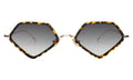 Front view of Beak Ace 53 Sunglasses in Flame/Rose Gold/Grey Flat Gradient