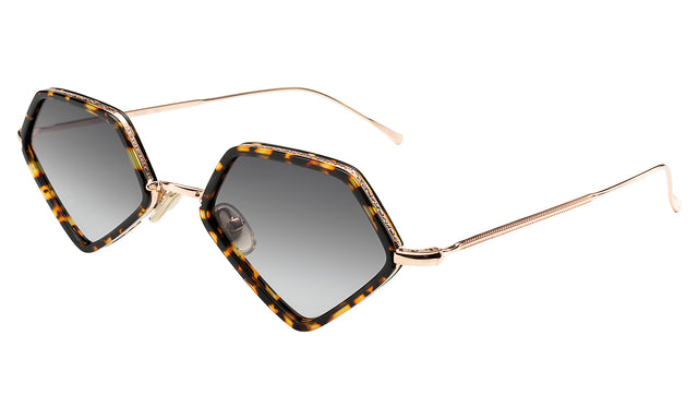 Beak Ace 53 Sunglasses Side Profile in Flame/Rose Gold / Grey Flat Gradient