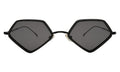 Front view of Beak Ace 53 Sunglasses in Matte Black/Grey Flat