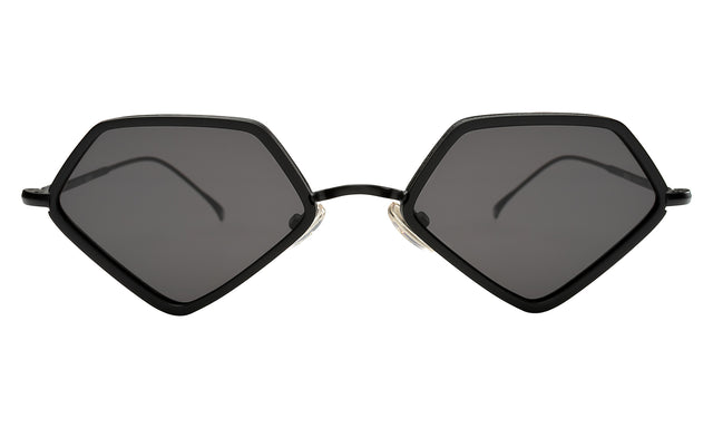 Beak Ace 53 Sunglasses in Matte Black with Grey Flat