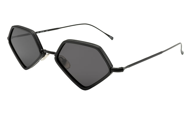 Beak Ace 53 Sunglasses Side Profile in Matte Black / Grey Flat