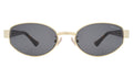 Front view of Bellagio A Sunglasses in Gold/Havana/Grey