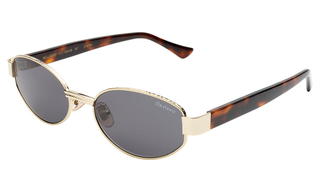 Bellagio A Sunglasses side view in Gold/Havana / Grey