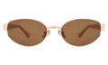 Front view of Bellagio A Sunglasses in Rose Gold/Honey Gold/Brown