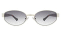 Front view of Bellagio A Sunglasses in Silver/Havana/Grey Gradient