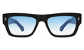 Front view of Belluna Sunglasses in Black/Blue Flat Gradient See Through