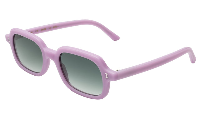 Berlin Sunglasses Side Profile in Matte Lilac / Olive Gradient