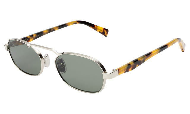 Bimini Sunglasses side view in Silver/Tortoise / Olive Flat