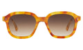 Front view of Bogota Sunglasses in Amber/Brown Flat Gradient