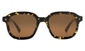 Front view of Bogota Sunglasses in Flame/Brown Flat