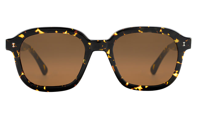 Bogota Sunglasses in Flame with Brown Flat