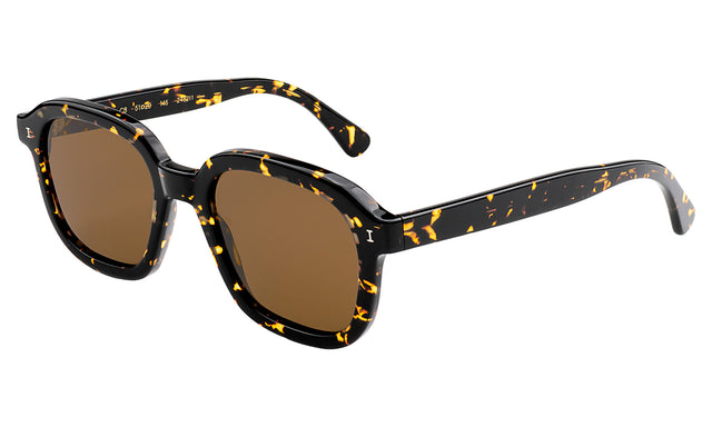 Bogota Sunglasses Side Profile in Flame / Brown Flat