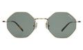 Front view of Broome Sunglasses in Gold/Olive Flat