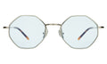 Front view of Broome Sunglasses in Silver/Light Blue Flat See Through