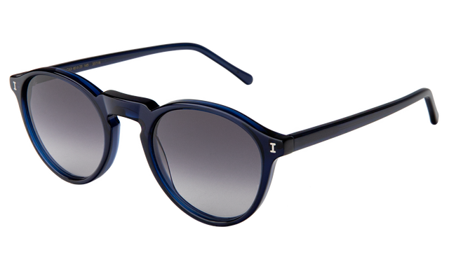 Capri Sunglasses Side Profile in Navy / Grey Gradient