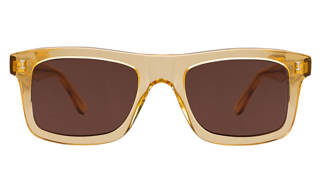 Catania Sunglasses in Citrine with Brown Flat