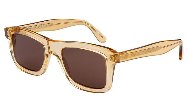 Catania Sunglasses Side Profile in Citrine / Brown Flat