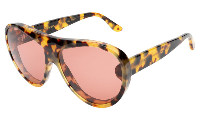 Cynthia Rowley x illesteva side view in Tortoise / Bordeaux See Through