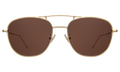Front view of Cyprus Sunglasses in Gold/Brown Flat