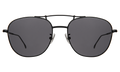 Front view of Cyprus Sunglasses in Matte Black/Grey Flat