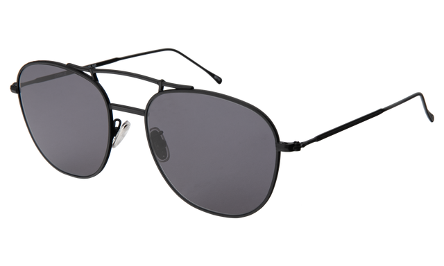 Cyprus Sunglasses Side Profile in Matte Black / Grey Flat
