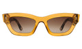 Front view of Donna Sunglasses in Cider/White Tortoise/Brown Gradient
