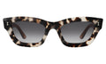 Front view of Donna Sunglasses in White Tortoise/Cider/Grey Gradient