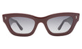 Front view of Donna Sunglasses in Bordeaux/Grey Gradient