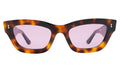 Front view of Donna Sunglasses in Havana/Plum See Through