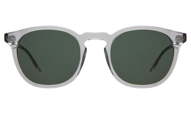 Eldridge Sunglasses in Clear with Olive Flat