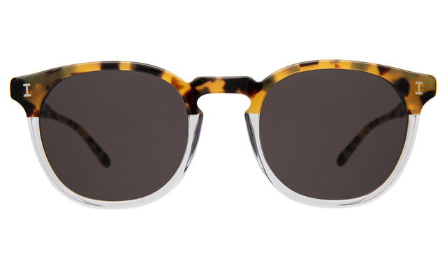 Eldridge Sunglasses in H/H Tortoise/Clear with Grey Flat
