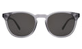 Front view of Eldridge Light Polarized Sunglasses in Mercury/Grey Polarized
