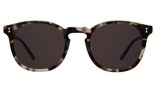 Eldridge Sunglasses in White Tortoise with Grey Flat