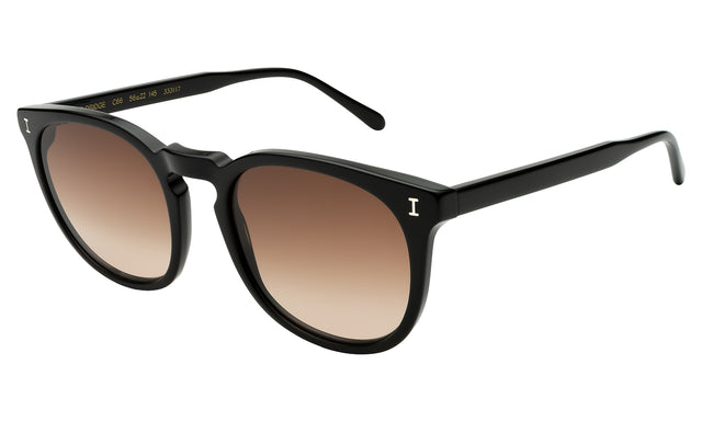 Eldridge 56 Sunglasses side view in Black / Brown Flat Gradient