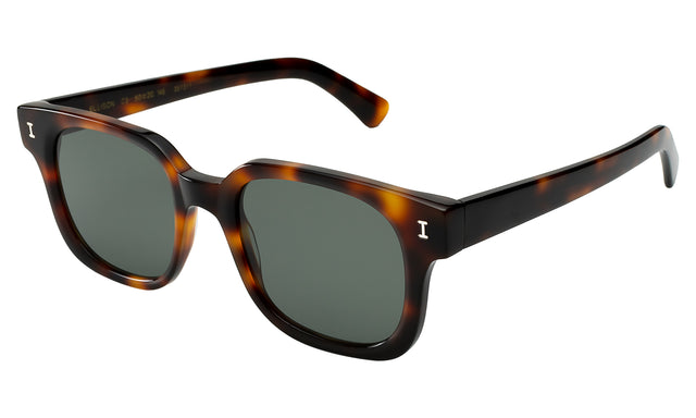 Ellison Sunglasses Side Profile in Havana / Olive Flat