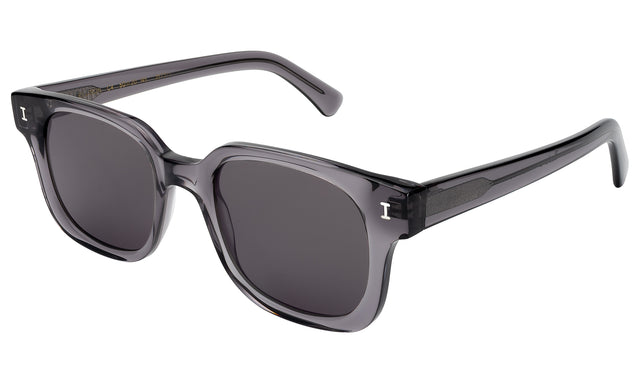 Ellison Sunglasses Side Profile in Mercury / Grey Flat