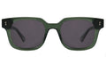 Front view of Ellison Sunglasses in Pine/Grey Flat