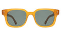 Front view of Ellison Sunglasses in Matte Honey/Olive Flat