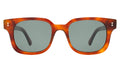 Front view of Ellison Sunglasses in Red Havana/Olive Flat