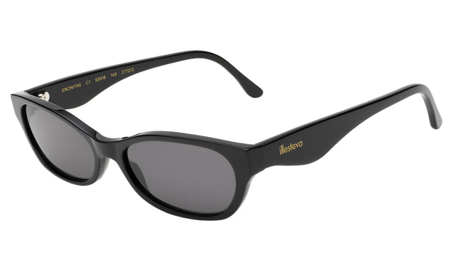 Encinitas Sunglasses side view in Black / Grey
