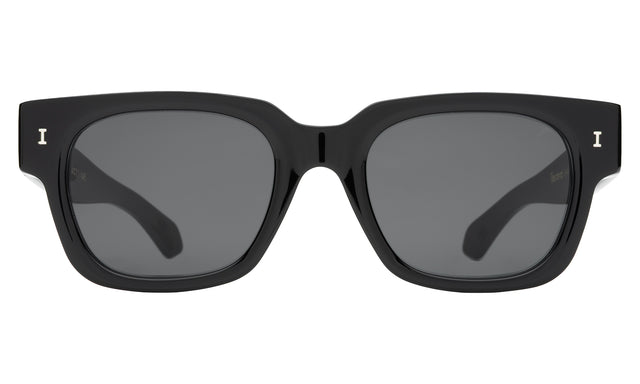 Francesco Sunglasses front view in Black with Grey