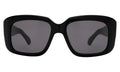 Front view of Geno Sunglasses in Black/Grey