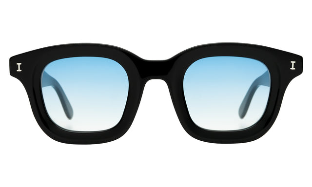 George Sunglasses in Black with Blue Flat Gradient See Through